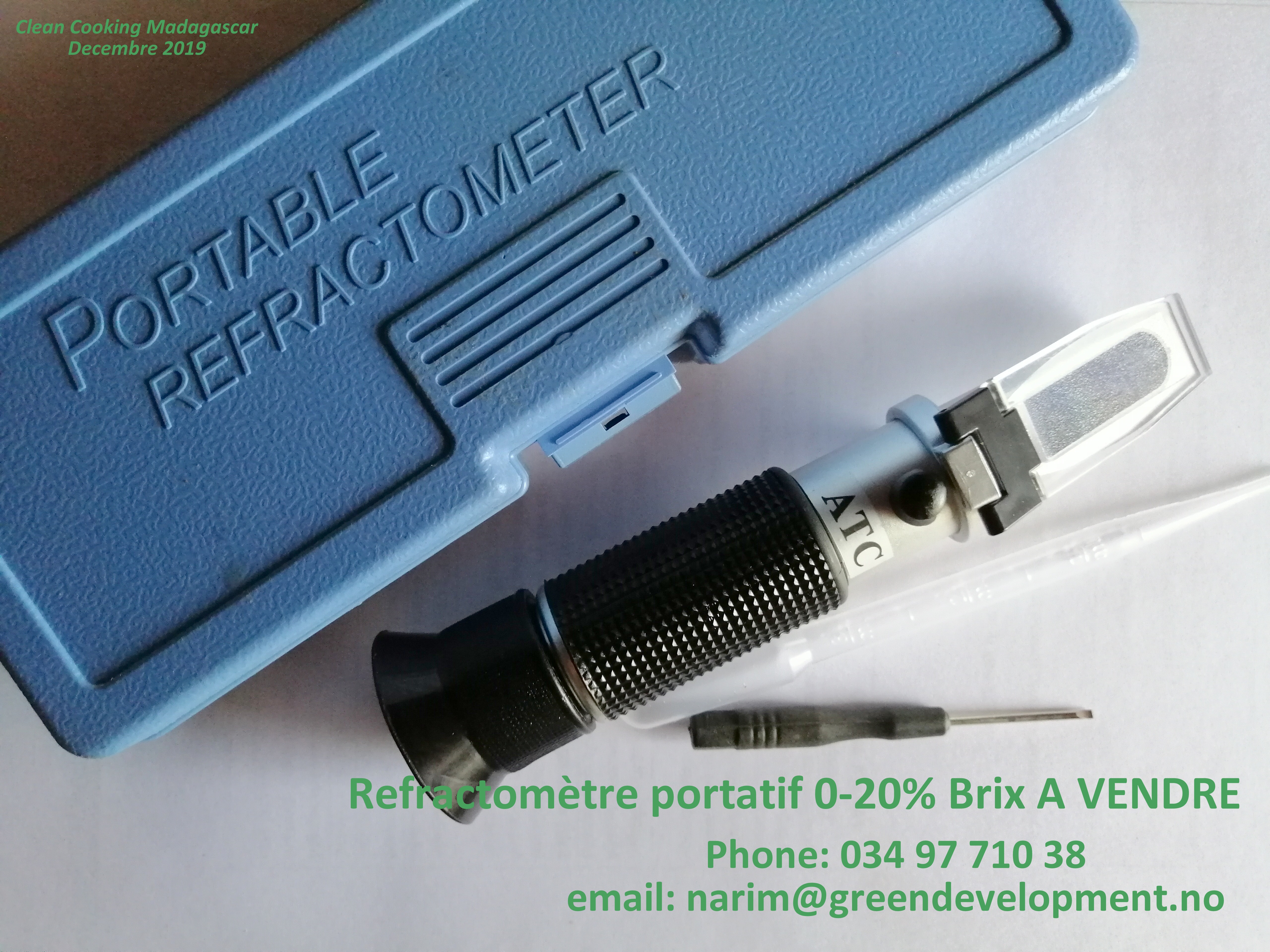 Refractometer, 0-20% Brix for sale